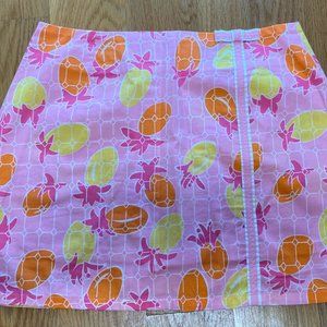 Lilly Pulitzer Vintage Pineapple Pattern Skort Size 2
